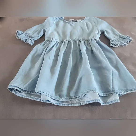 Kids Girls Denim Jean Dress - Picture 5 of 6